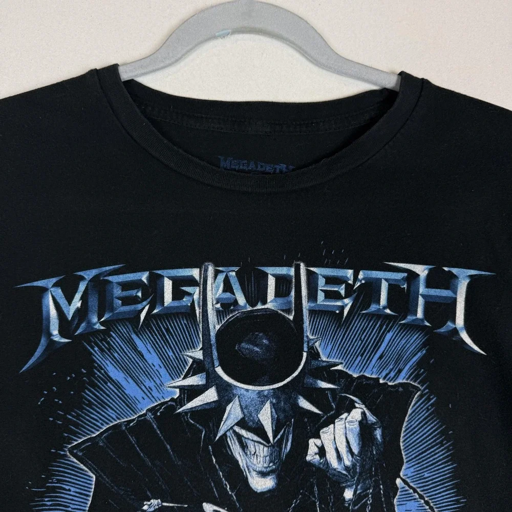 Megadeth Shirt Mens Large Black Dark Nights Death Metal DC Band Graphic Tee